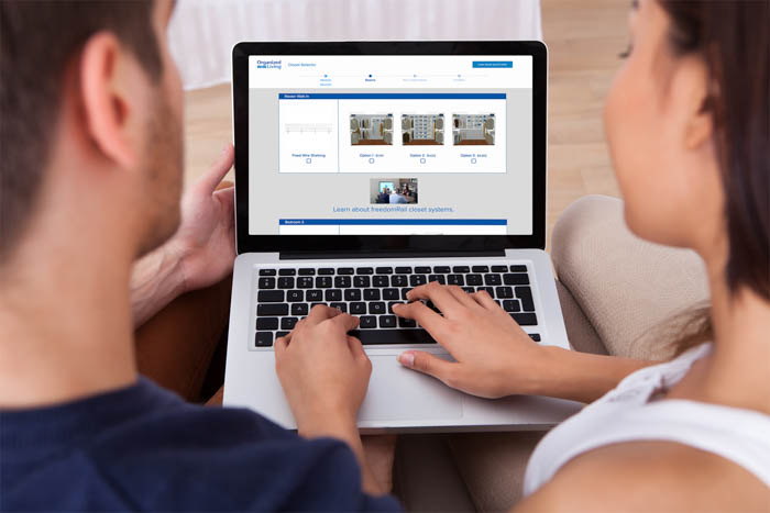 closet-selector Couple on laptop using Closet Selector Software