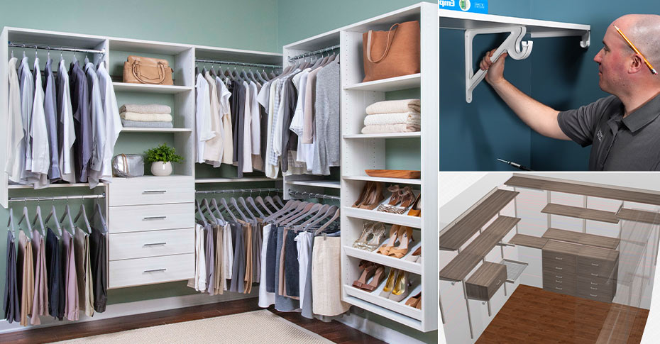 Compilation of closet, design software and dealer installing