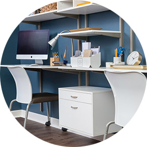 Office closet, freedomRail, in White