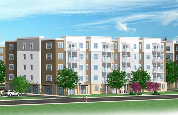 Rendering of Sandidge Way apartment complex.