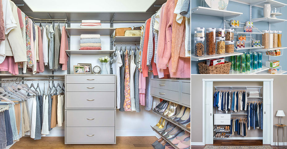 Collage of three freedomRail closets