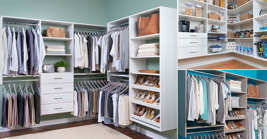 Collage of three Select closets