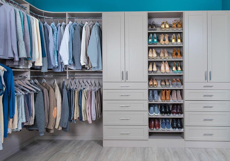 Classica Gray built-on bedroom closet