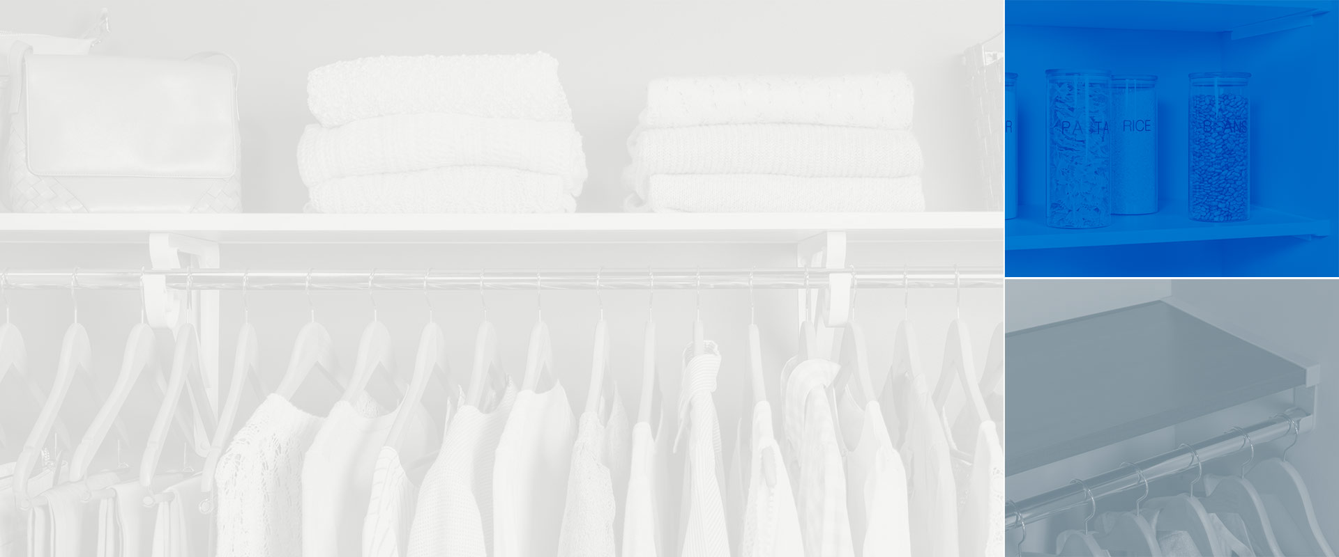 Collage images of VUE closets